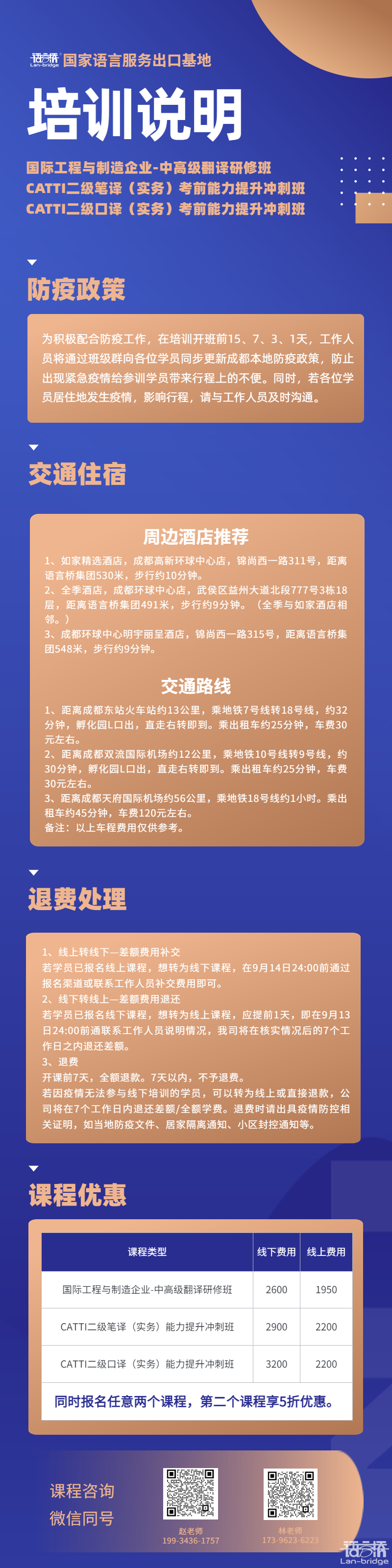 語言橋CATTI口筆譯培訓(xùn)班課程相關(guān)說明